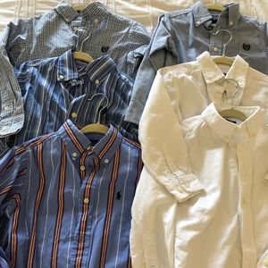 Boys Oxford Button Down Shirts (Size 4-5)